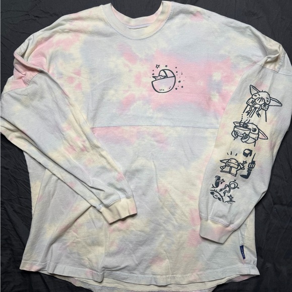 Star Wars Grogu Tie-Dye Long Sleeve Spiritual Jersey - Picture 1 of 6